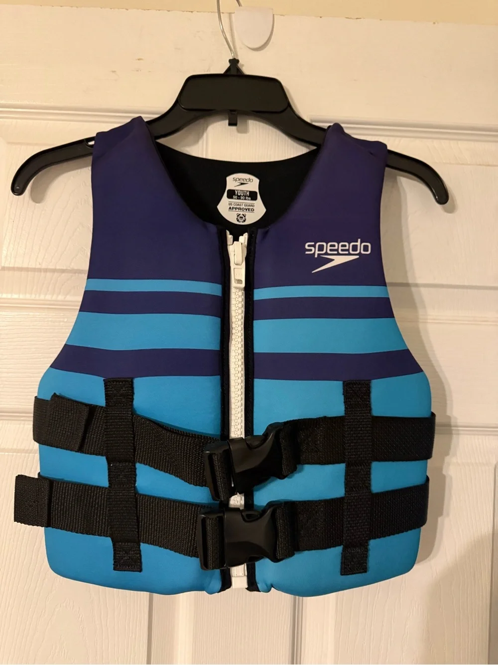 Speedo Youth Blue & Navy Striped Swim Vest